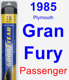 Passenger Wiper Blade for 1985 Plymouth Gran Fury - Assurance