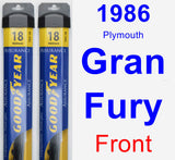 Front Wiper Blade Pack for 1986 Plymouth Gran Fury - Assurance