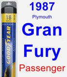 Passenger Wiper Blade for 1987 Plymouth Gran Fury - Assurance