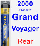 Rear Wiper Blade for 2000 Plymouth Grand Voyager - Assurance