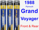 Front & Rear Wiper Blade Pack for 1988 Plymouth Grand Voyager - Assurance