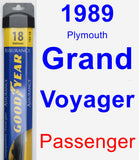 Passenger Wiper Blade for 1989 Plymouth Grand Voyager - Assurance