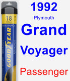 Passenger Wiper Blade for 1992 Plymouth Grand Voyager - Assurance