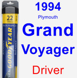 Driver Wiper Blade for 1994 Plymouth Grand Voyager - Assurance