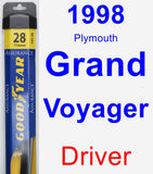 Driver Wiper Blade for 1998 Plymouth Grand Voyager - Assurance