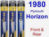 Front & Rear Wiper Blade Pack for 1980 Plymouth Horizon - Assurance