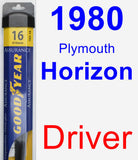 Driver Wiper Blade for 1980 Plymouth Horizon - Assurance