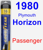 Passenger Wiper Blade for 1980 Plymouth Horizon - Assurance