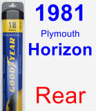 Rear Wiper Blade for 1981 Plymouth Horizon - Assurance