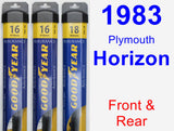 Front & Rear Wiper Blade Pack for 1983 Plymouth Horizon - Assurance