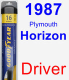 Driver Wiper Blade for 1987 Plymouth Horizon - Assurance