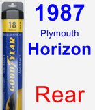 Rear Wiper Blade for 1987 Plymouth Horizon - Assurance