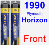 Front Wiper Blade Pack for 1990 Plymouth Horizon - Assurance