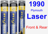 Front & Rear Wiper Blade Pack for 1990 Plymouth Laser - Assurance