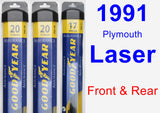 Front & Rear Wiper Blade Pack for 1991 Plymouth Laser - Assurance