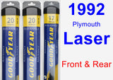 Front & Rear Wiper Blade Pack for 1992 Plymouth Laser - Assurance