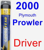 Driver Wiper Blade for 2000 Plymouth Prowler - Assurance