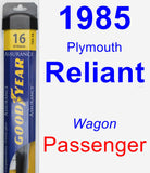 Passenger Wiper Blade for 1985 Plymouth Reliant - Assurance