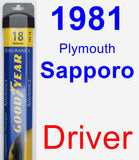 Driver Wiper Blade for 1981 Plymouth Sapporo - Assurance