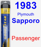 Passenger Wiper Blade for 1983 Plymouth Sapporo - Assurance