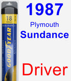 Driver Wiper Blade for 1987 Plymouth Sundance - Assurance