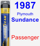 Passenger Wiper Blade for 1987 Plymouth Sundance - Assurance