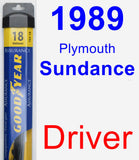 Driver Wiper Blade for 1989 Plymouth Sundance - Assurance