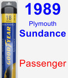 Passenger Wiper Blade for 1989 Plymouth Sundance - Assurance