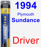 Driver Wiper Blade for 1994 Plymouth Sundance - Assurance