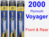 Front & Rear Wiper Blade Pack for 2000 Plymouth Voyager - Assurance