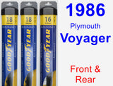 Front & Rear Wiper Blade Pack for 1986 Plymouth Voyager - Assurance