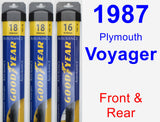 Front & Rear Wiper Blade Pack for 1987 Plymouth Voyager - Assurance