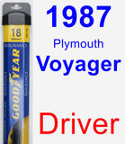 Driver Wiper Blade for 1987 Plymouth Voyager - Assurance