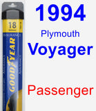 Passenger Wiper Blade for 1994 Plymouth Voyager - Assurance