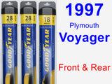 Front & Rear Wiper Blade Pack for 1997 Plymouth Voyager - Assurance