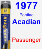 Passenger Wiper Blade for 1977 Pontiac Acadian - Assurance