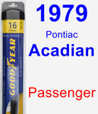 Passenger Wiper Blade for 1979 Pontiac Acadian - Assurance