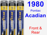 Front & Rear Wiper Blade Pack for 1980 Pontiac Acadian - Assurance