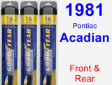 Front & Rear Wiper Blade Pack for 1981 Pontiac Acadian - Assurance