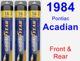 Front & Rear Wiper Blade Pack for 1984 Pontiac Acadian - Assurance