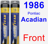 Front Wiper Blade Pack for 1986 Pontiac Acadian - Assurance