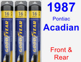 Front & Rear Wiper Blade Pack for 1987 Pontiac Acadian - Assurance