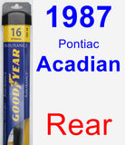 Rear Wiper Blade for 1987 Pontiac Acadian - Assurance