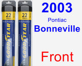 Front Wiper Blade Pack for 2003 Pontiac Bonneville - Assurance