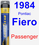 Passenger Wiper Blade for 1984 Pontiac Fiero - Assurance