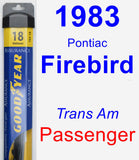 Passenger Wiper Blade for 1983 Pontiac Firebird - Assurance