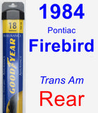 Rear Wiper Blade for 1984 Pontiac Firebird - Assurance