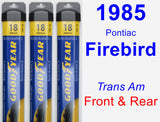 Front & Rear Wiper Blade Pack for 1985 Pontiac Firebird - Assurance