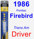 Driver Wiper Blade for 1986 Pontiac Firebird - Assurance