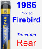 Rear Wiper Blade for 1986 Pontiac Firebird - Assurance